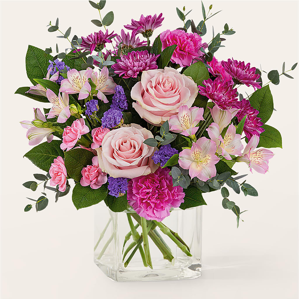 Rosy Radiance Bouquet – Ecuadorian Central Flower, Minneapolis MN