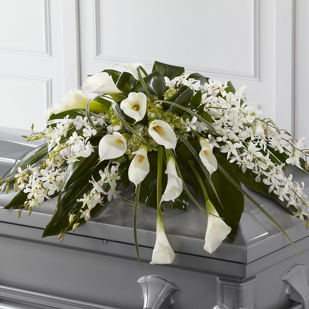 Angel Wings Casket Spray – Ecuadorian Central Flower, Minneapolis MN