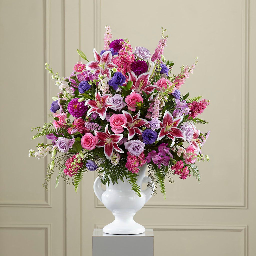 Peaceful Tribute Arrangement – Ecuadorian Central Flower, Minneapolis MN