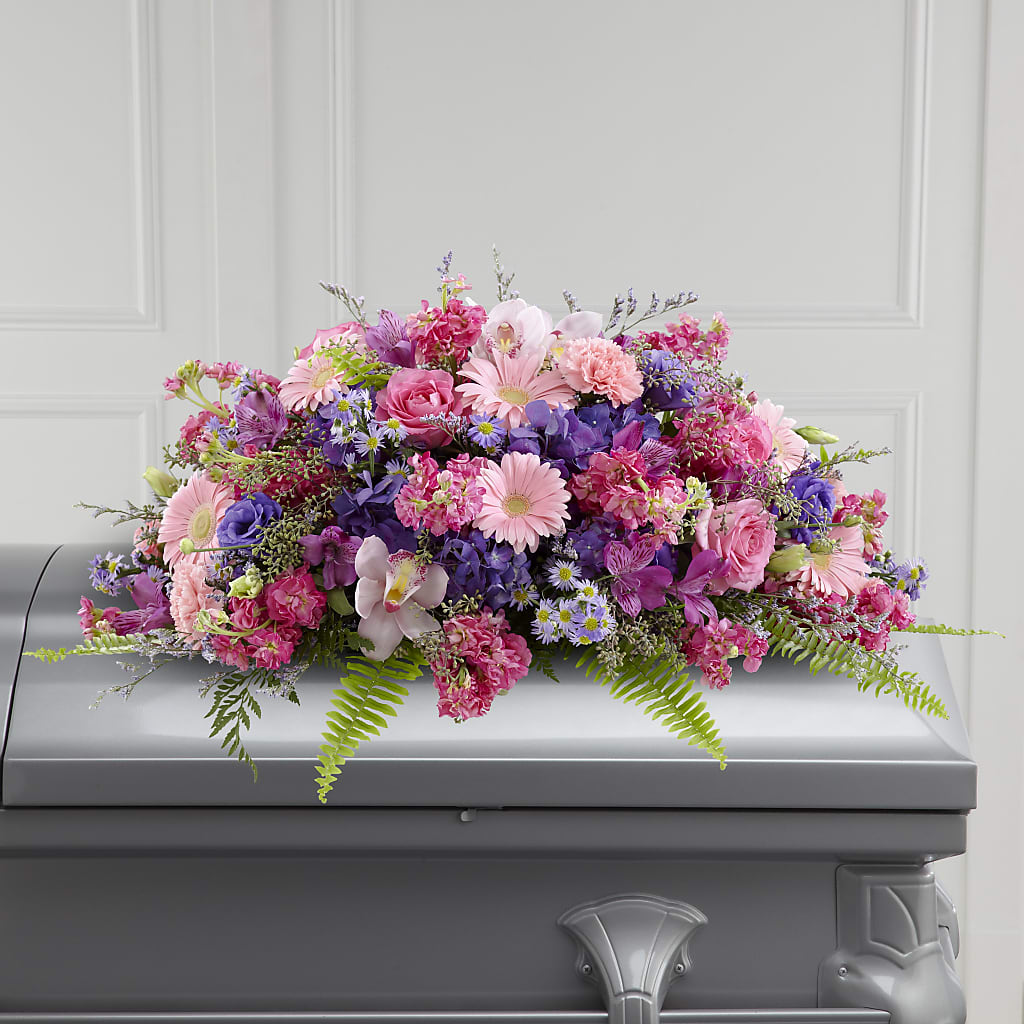 Glorious Garden Casket Spray – Ecuadorian Central Flower, Minneapolis MN