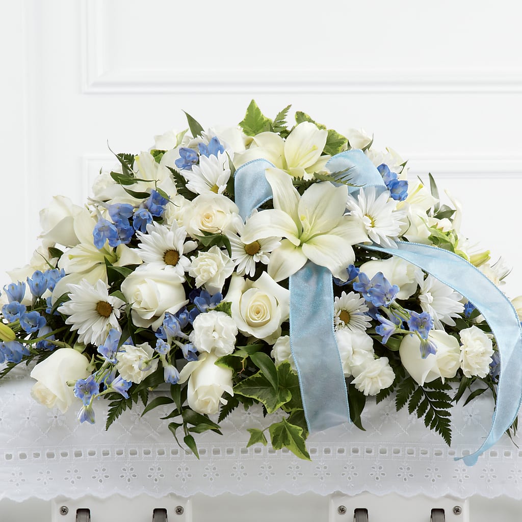 Tender Treasure Casket Spray – Ecuadorian Central Flower, Minneapolis MN