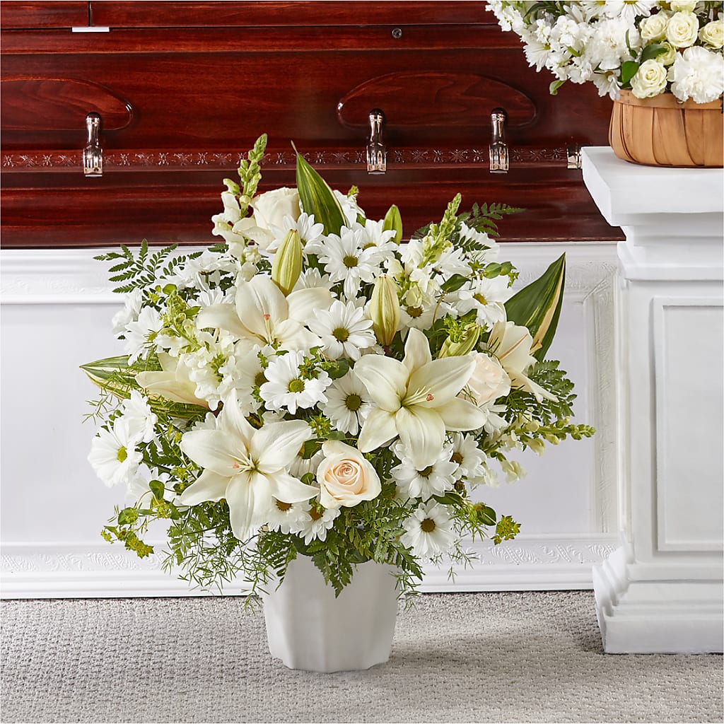 Thoughts of Tranquility Floor Basket – Ecuadorian Central Flower, Minneapolis MN
