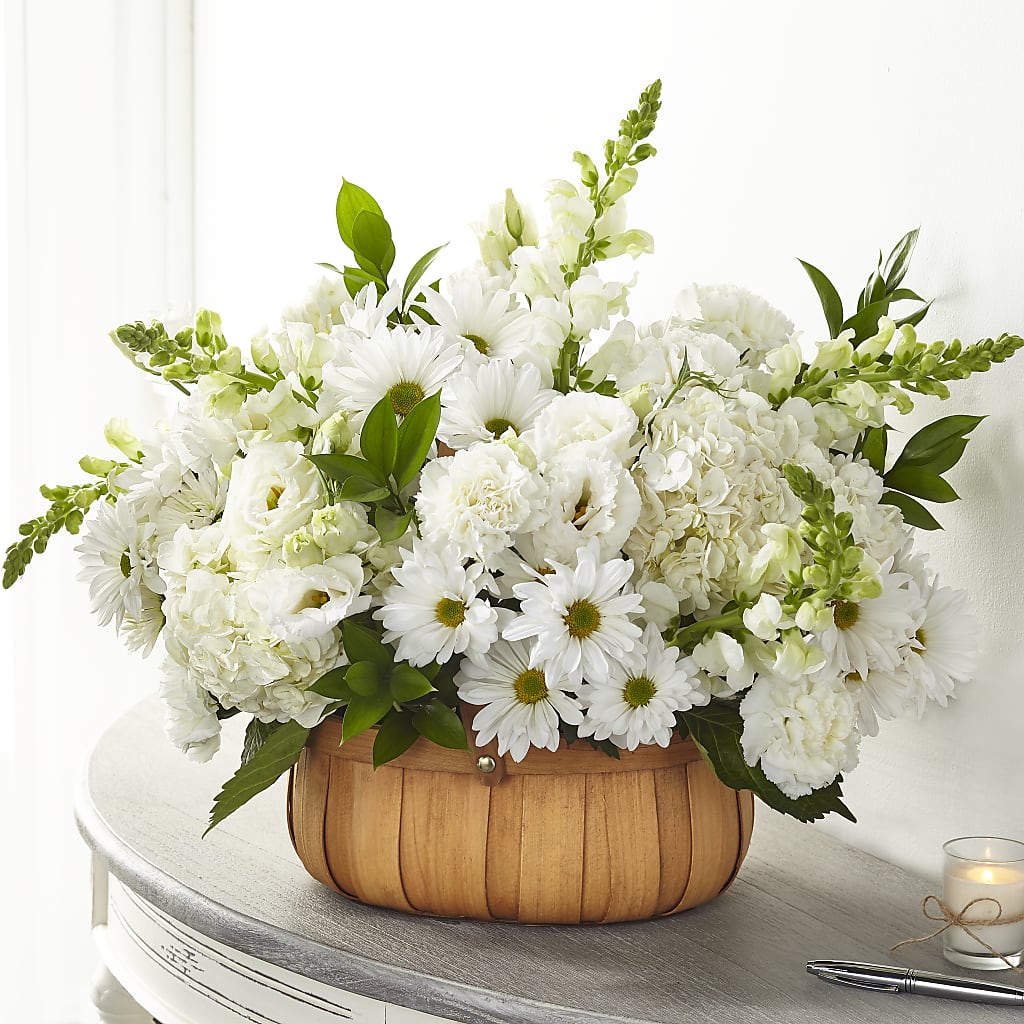 Pure Ivory Basket – Ecuadorian Central Flower, Minneapolis MN