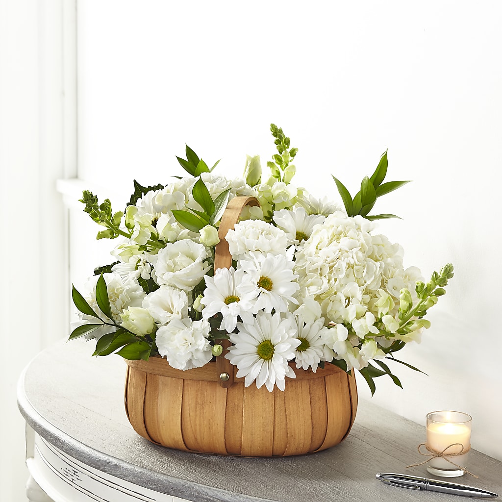 Pure Ivory Basket – Ecuadorian Central Flower, Minneapolis MN