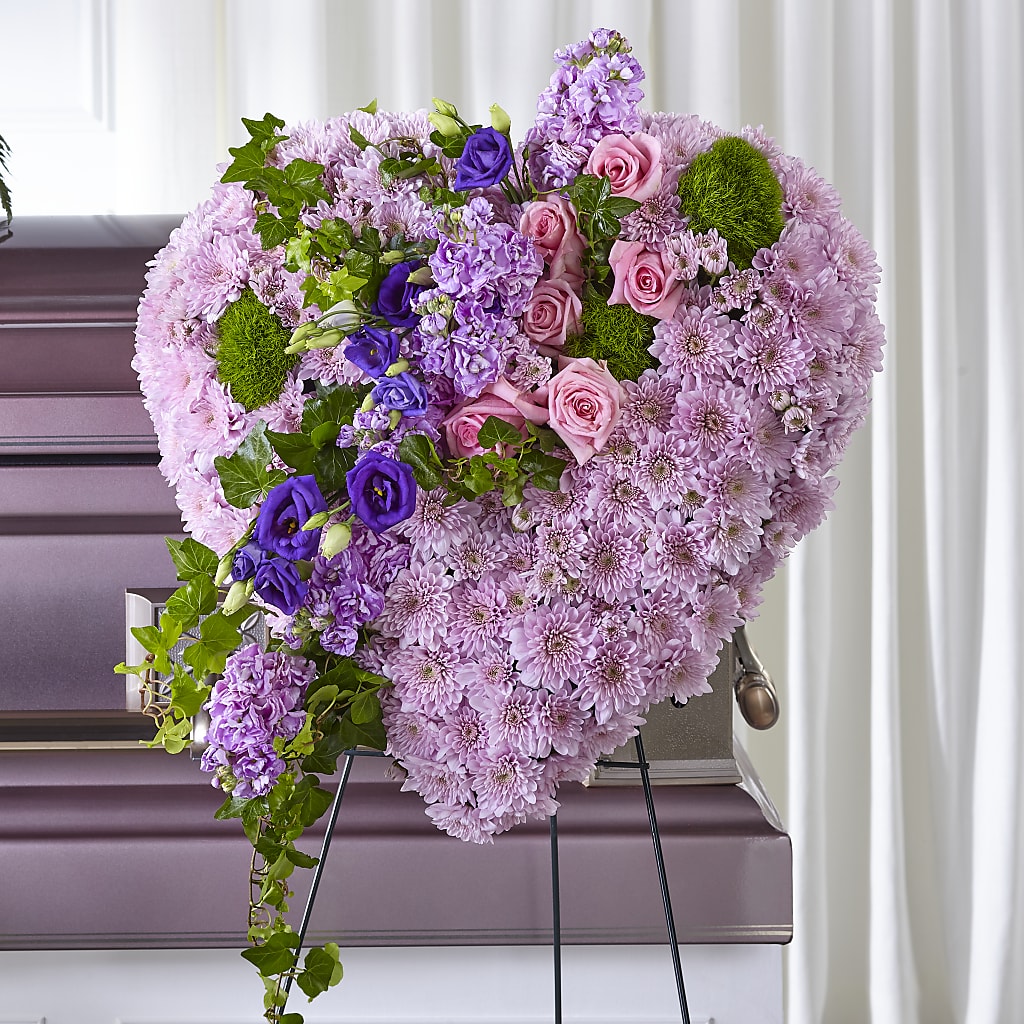 Treasured Love Standing Heart – Ecuadorian Central Flower, Minneapolis MN