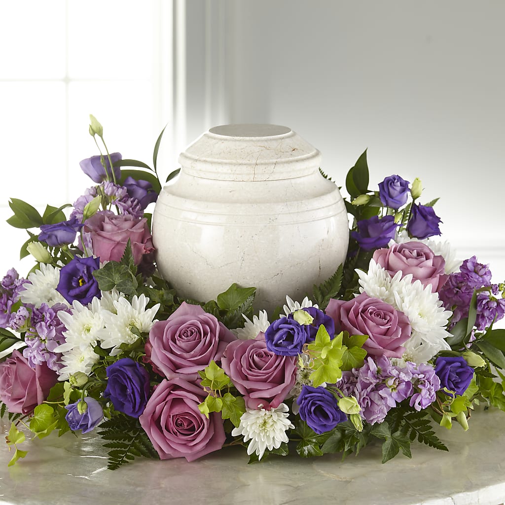 Blooming Sympathy Cremation Adornment – Ecuadorian Central Flower, Minneapolis MN