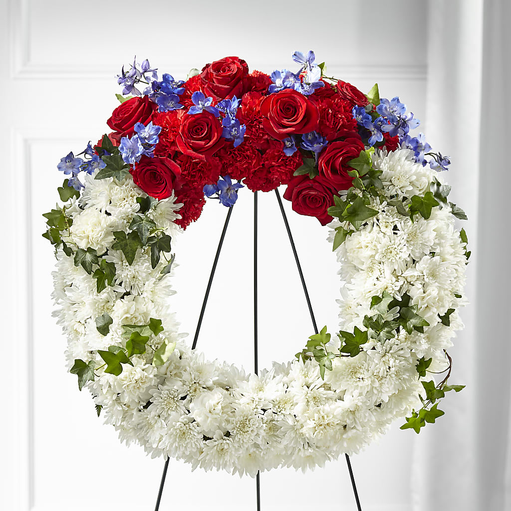 Patriotic Passion Wreath – Ecuadorian Central Flower, Minneapolis MN