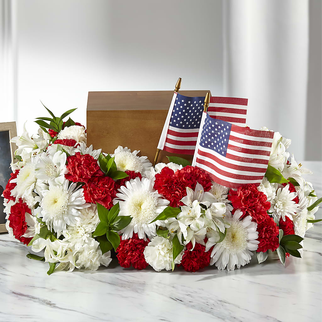 Spirit of Patriotism Cremation Adornment – Ecuadorian Central Flower, Minneapolis MN