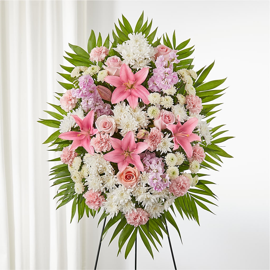 Offering Solace Standing Spray – Ecuadorian Central Flower, Minneapolis MN