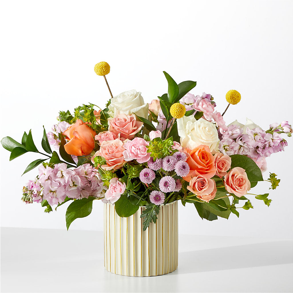 French Market Bouquet with Ivory Vase – Ecuadorian Central Flower, Minneapolis MN