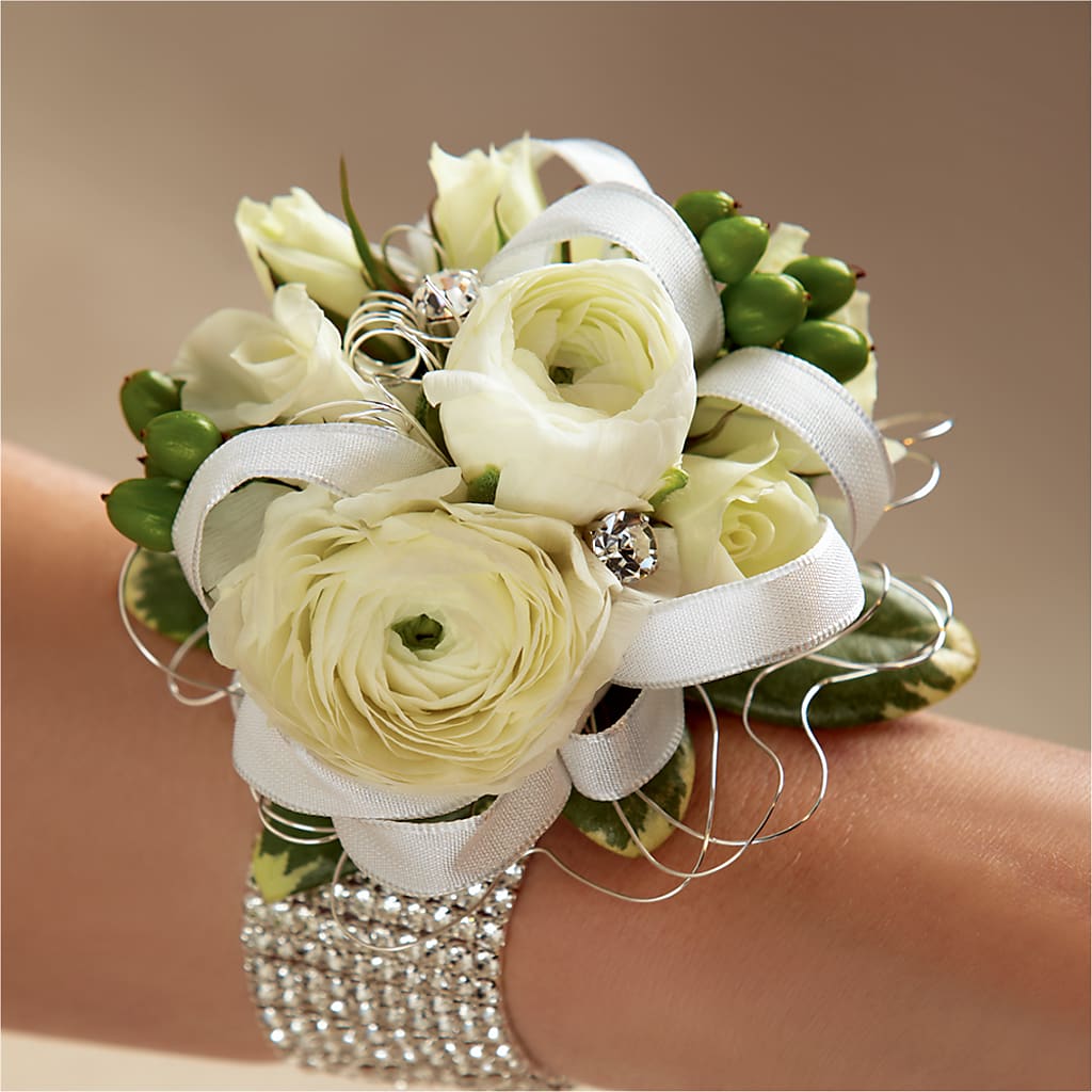 White Wedding Corsage – Ecuadorian Central Flower, Minneapolis MN