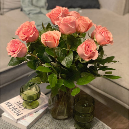 Long Stem Pink Rose Bouquet –  Ecuadorian Central Flower, Minneapolis MN