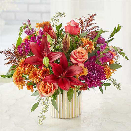 Burgundy Landscape Bouquet –  Ecuadorian Central Flower, Minneapolis MN