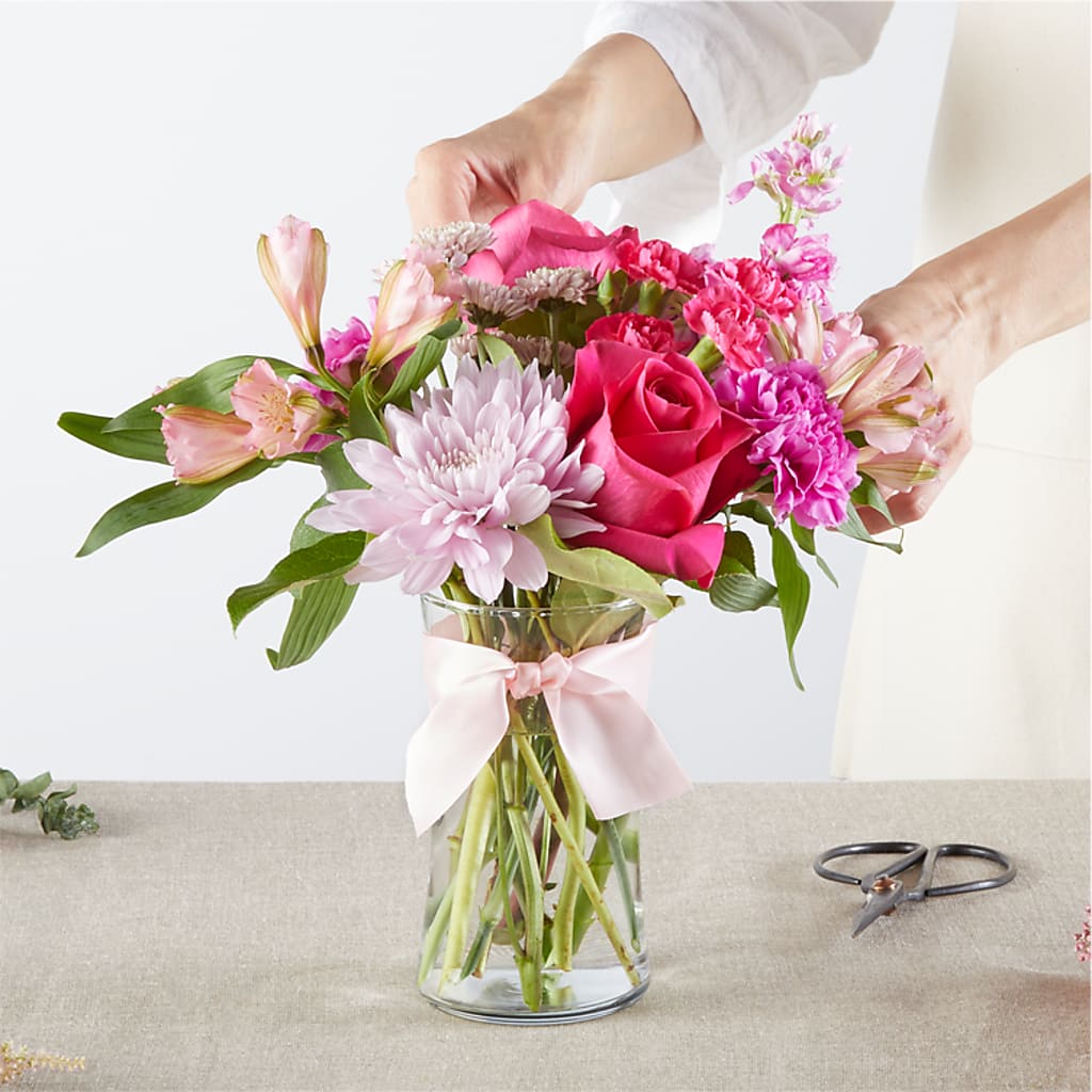 Pink Ribbon - A Florist Original –  Ecuadorian Central Flower, Minneapolis MN