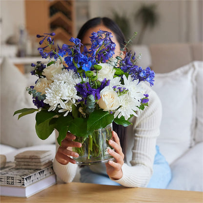 Cerulean Waves Bouquet –  Ecuadorian Central Flower, Minneapolis MN