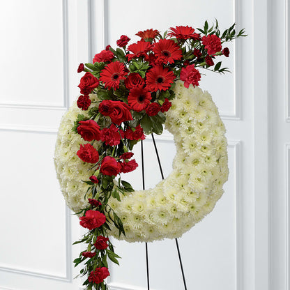 Graceful Tribute Wreath –  Ecuadorian Central Flower, Minneapolis MN