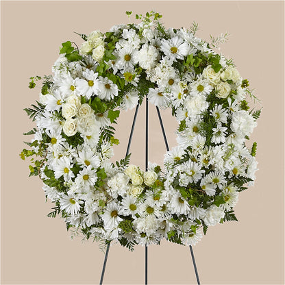 Faithful Wishes Wreath –  Ecuadorian Central Flower, Minneapolis MN