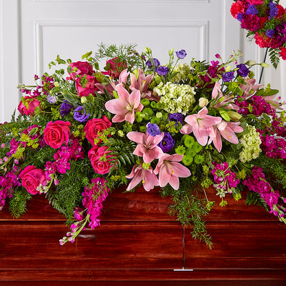 Radiant Tribute Casket Spray –  Ecuadorian Central Flower, Minneapolis MN