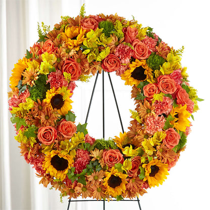 Autumnal Memories Wreath (Standard) –  Ecuadorian Central Flower, Minneapolis MN