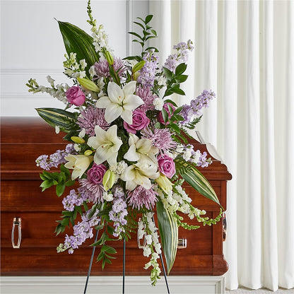 Grateful Hearts Standing Spray –  Ecuadorian Central Flower, Minneapolis MN