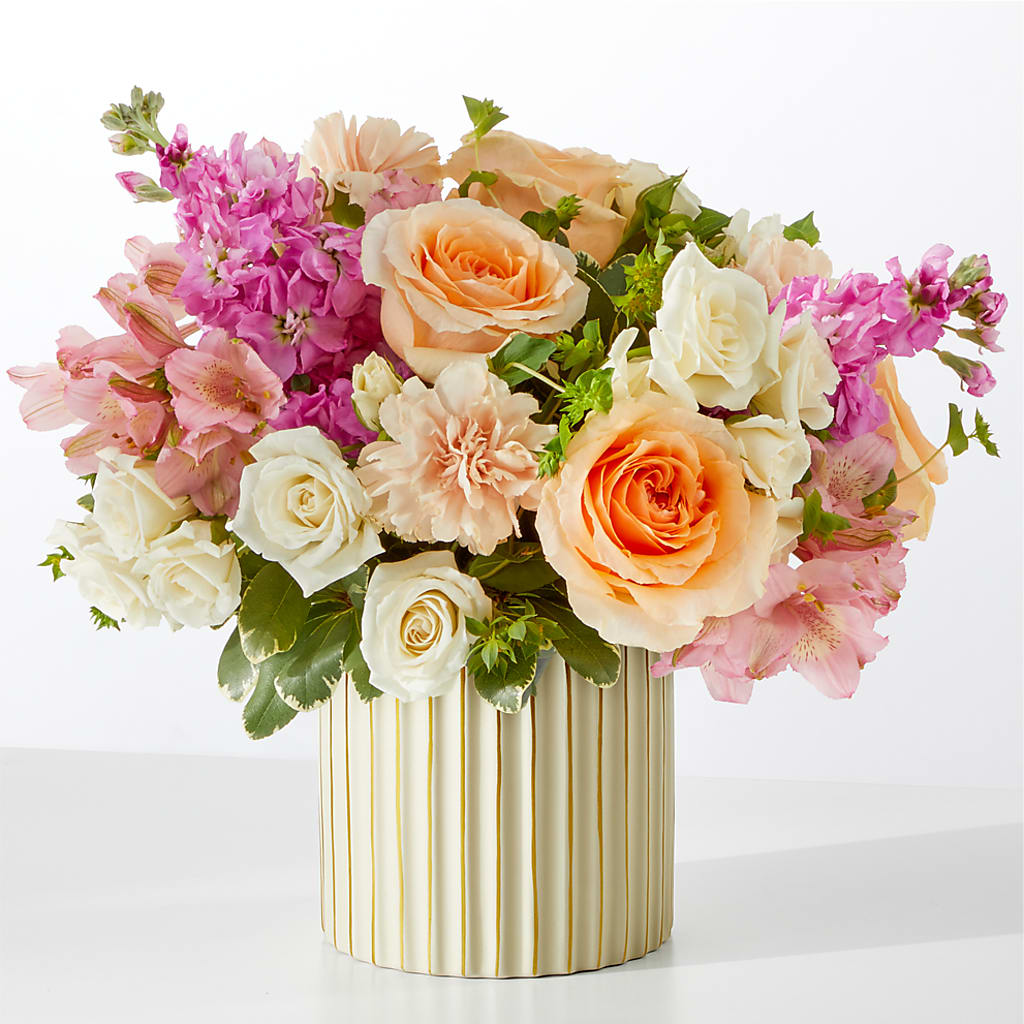 Paradise Bouquet with Ivory Vase –  Ecuadorian Central Flower, Minneapolis MN