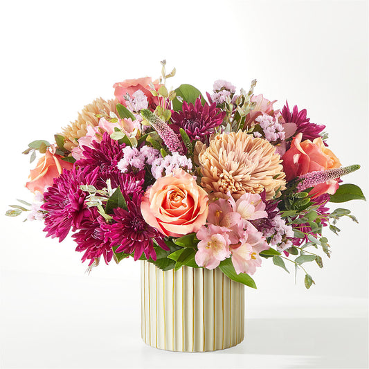 Berry Cobbler Bouquet with Ivory Vase –  Ecuadorian Central Flower, Minneapolis MN