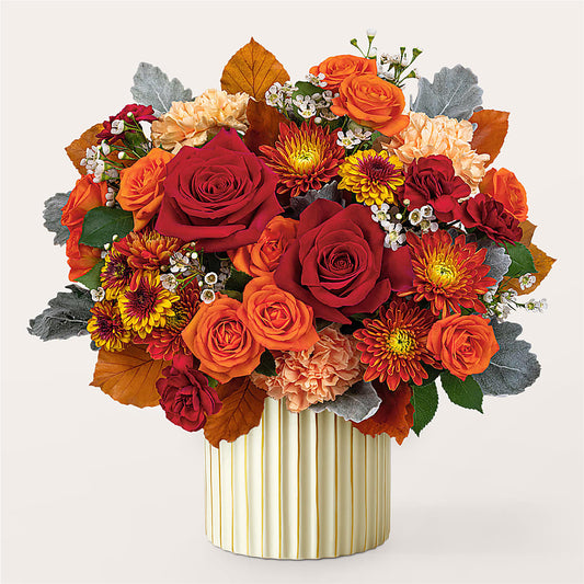 Merlot Bouquet with Ivory Vase –  Ecuadorian Central Flower, Minneapolis MN