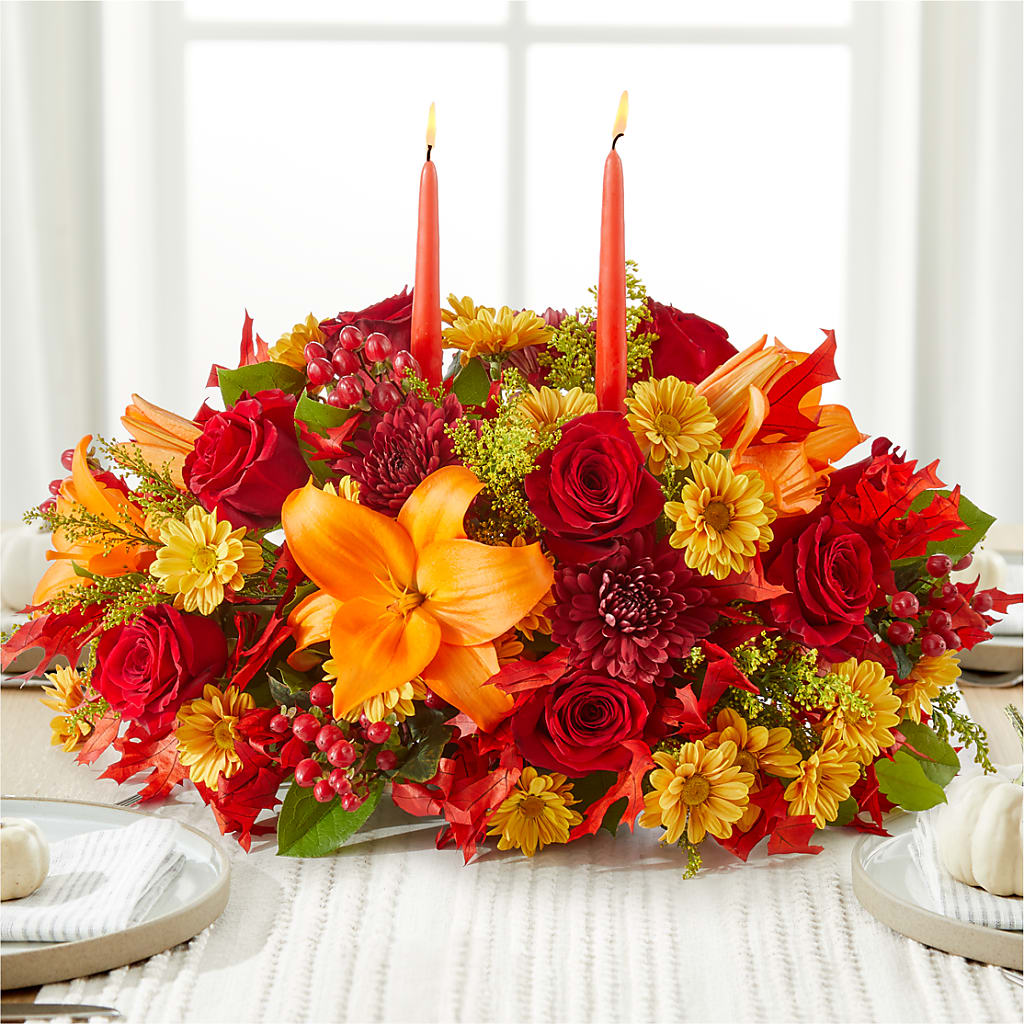 Autumn's Embrace Centerpiece –  Ecuadorian Central Flower, Minneapolis MN