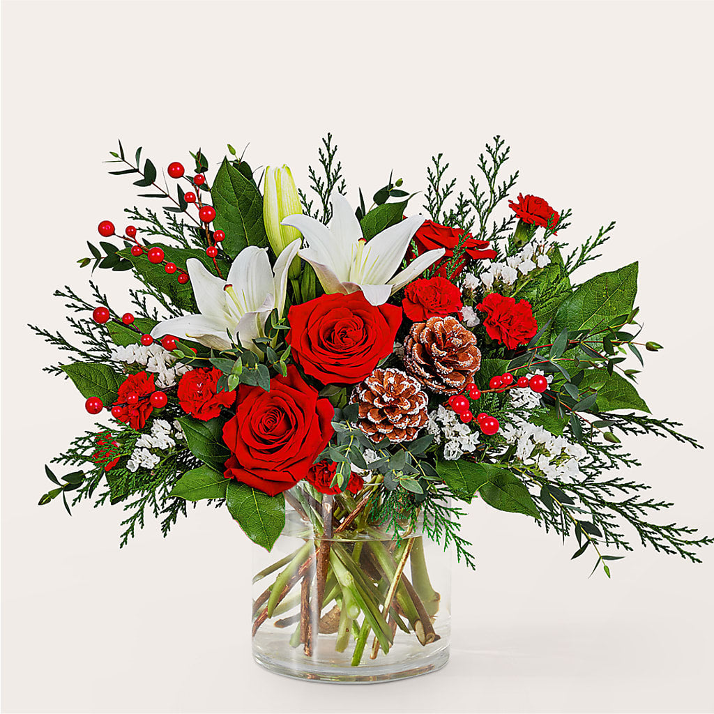 Best in Snow Bouquet –  Ecuadorian Central Flower, Minneapolis MN