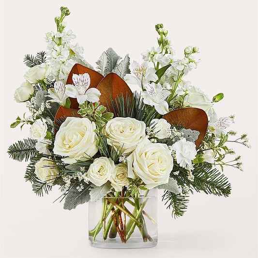 Fresh Snowfall Bouquet –  Ecuadorian Central Flower, Minneapolis MN