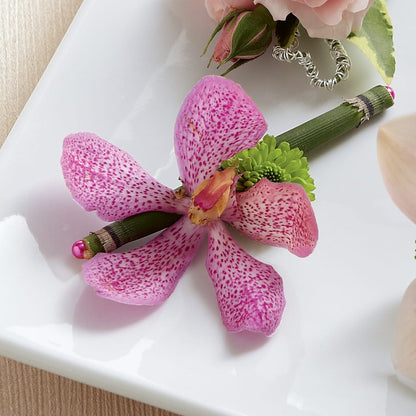 Pink Mokara Boutonniere –  Ecuadorian Central Flower, Minneapolis MN