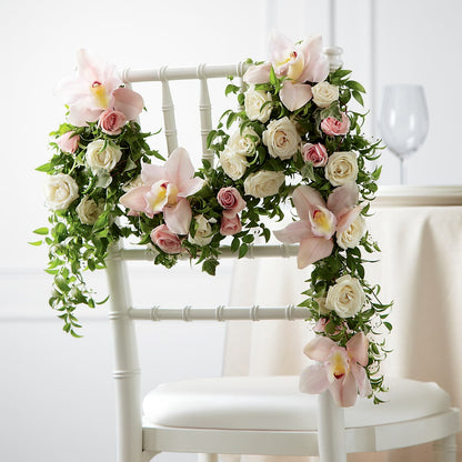 Orchid Rose Chair Décor –  Ecuadorian Central Flower, Minneapolis MN