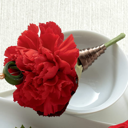 Red Carnation Boutonniere –  Ecuadorian Central Flower, Minneapolis MN